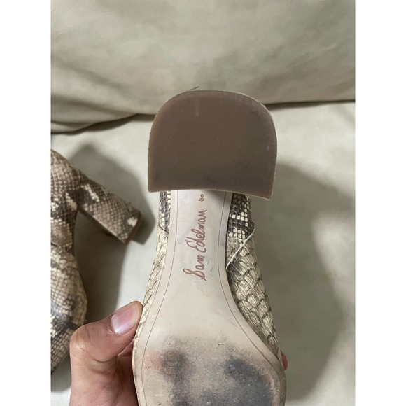 Sam Edelman - Codie Square Toe Bootie / Size 8 / Snake Skin - Picture 8 of 8